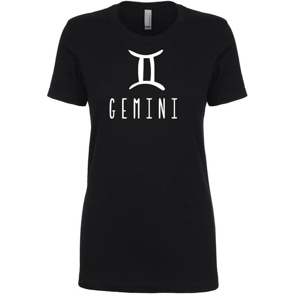Gemini Zodiac Sign Womens crewneck tee