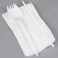 thumbnail image 3 of BWS Individually Wrapped White Medium Weight Plastic Spork, Straw, and Napkin Kit, Case of 1000, 3 of 4
