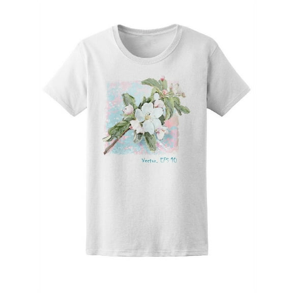 Apple Flower Blossoms T-Shirt Women -Image by Shutterstock, Female x-Large