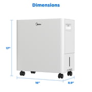 Midea 22 Pint Smart Dehumidifier, App & Voice Control, Covers 1,500 Sq. ft. New MAD22S1AWWT