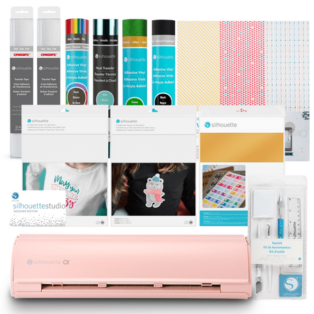 Silhouette CAMEO5α (Alpha) Starter Bundle (Matte Pink)