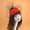 Red, variant on Giaone Womens Felt Fascinator Hat Topper Mesh Veil Small Plush Wave Point Hair Clips