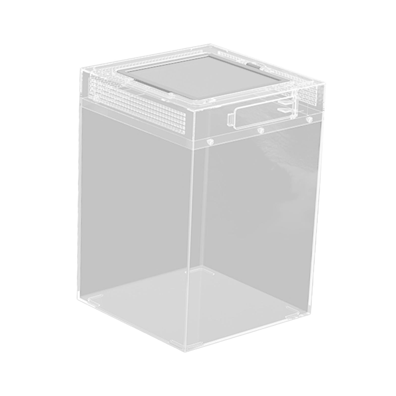 CarpNettore Reptile Terrarium Habitat Cage Portable Clear Reptile Breeding Box Container for L
