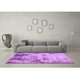 thumbnail image 3 of Ahgly Company Indoor Round Abstract Purple Modern Area Rugs, 8' Round, 3 of 4