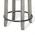 thumbnail image 4 of Zeka Swivel Counter Stool Set of 2, Rich Black Faux Leather, Gray, 4 of 6