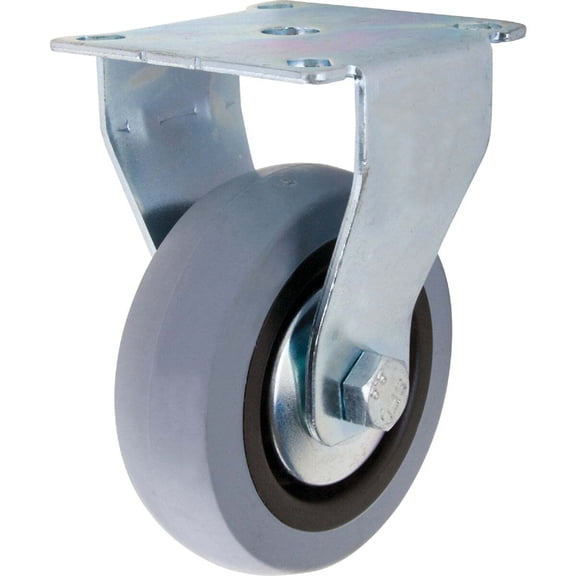 Shepherd Hardware 3547 G1 Series Medium-Duty TPR Rigid Caster, Gray, 3", 121 Lb