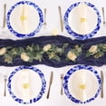 thumbnail image 6 of FacoFaco Disposable Royal Blue Round Placemats Set of 12 Metallic Glitter Foil Mesh Dinning Table Place Mates 13 Inch for Wedding Birthday Party Holiday Decoration, 6 of 17