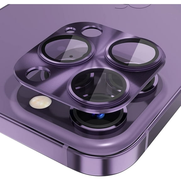 for iPhone 14 Pro Max/Pro Camera Lens Protector, Camera Lens Cover for iPhone 14 Pro 6.1" / iPhone 14 Pro Max 6.7" (2022), Case Friendly, Anti-Shatter,Scratch Resistant, Deep Purple