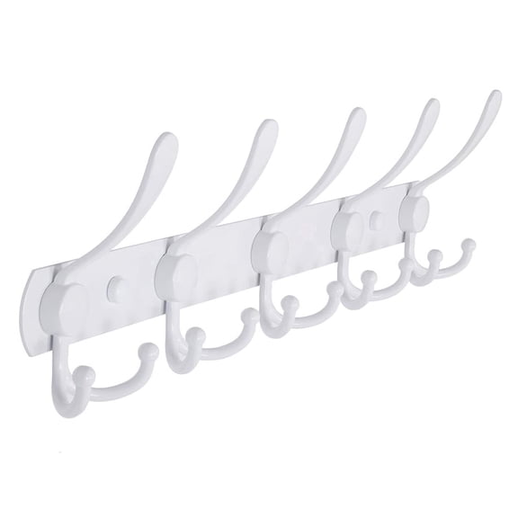 Hancelant Heavy Duty Anti Tear 5-Hook Coat Hook, White