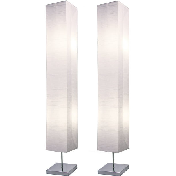 Honors Floor Lamp Paper And Chrome Standing 2 Pack Com Honors Floor Lamp Paper And Chrome, Paper Mache Floor Lamp