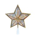 thumbnail image 1 of Kurt S. Adler UL4014 10 in. Lighted Star Tree Topper, Gold & Iridescent, 1 of 1