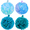Multicolor, variant on Okaka Loofah Bath Sponge Exfoliating Body Sponge Shower Puffs Soft Assorted Color Big 4 Pack