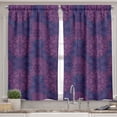 thumbnail image 2 of Ambesonne Ethnic Valance & Curtain, Paisley Flower, 55"x45", Dark Blue Purple, 2 of 6