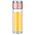 thumbnail image 2 of EGNMCR Men's Office Mini Portable Tea Separation Tea Cup Double Glass Women's Cup Gift Cap Hat, 2 of 2