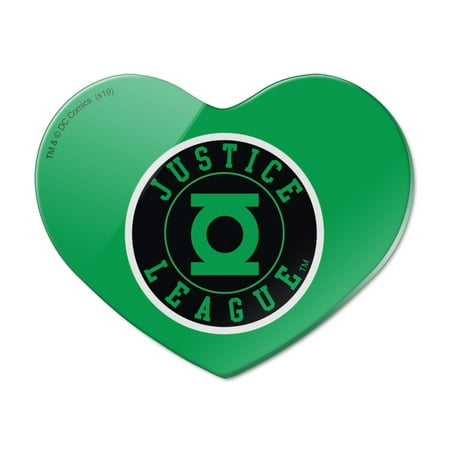

Justice League Green Lantern Athletic Logo Heart Acrylic Fridge Refrigerator Magnet
