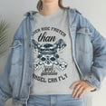 thumbnail image 2 of Never Ride Faster than your Angel Motorcycle Unisex Heavy Cotton Tee, 2 of 9