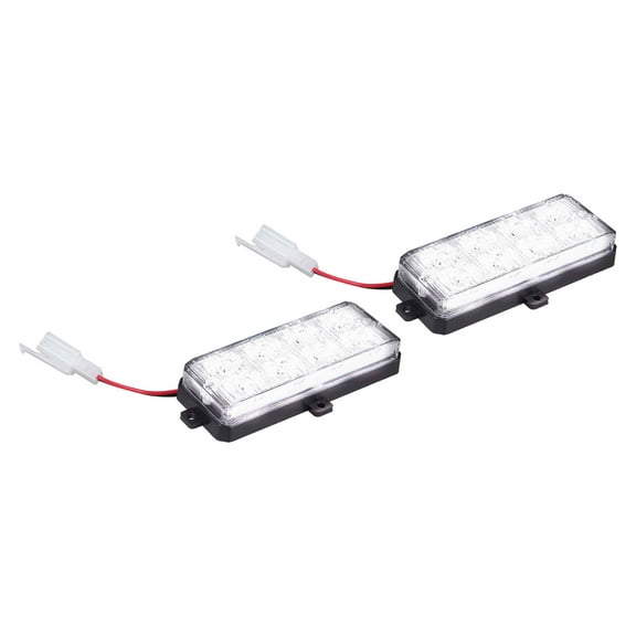 Heise HE-MUSTR-G2W White Grille Strobe Light Kit - 8 LED - Set of 2