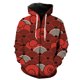 thumbnail image 3 of Sudadera con capucha y cremallera con diseño de dragón samurái y guerrero fantasma para hombre, estilo Harajuku, con estampado 3D de carpa, informal, de manga larga, para primavera, 3 of 5