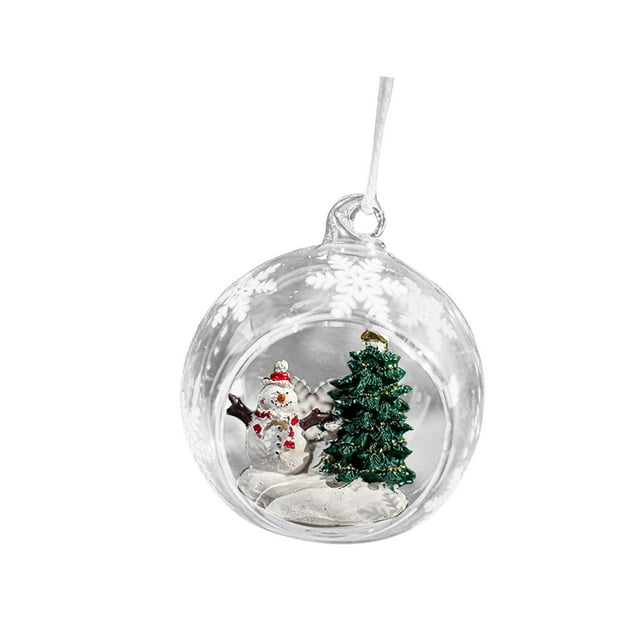 Adorno navideño colgante Strade Fareast Limited bola de cristal transparente reutilizable 8,5 cm