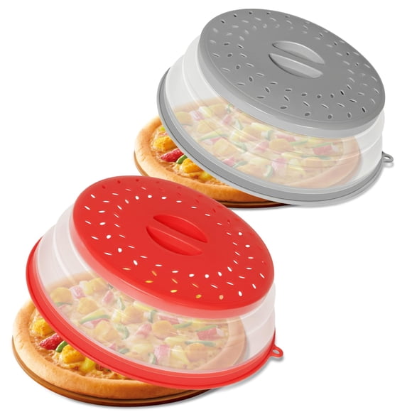 Cubierta antisalpicaduras para microondas CasaCulina de 27 cm, plegable, paquete de 2