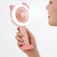 thumbnail image 4 of EGNMCR Fan, Ceiling Fan, Desk Fan, Portable Fan Summer USB Fan Cute Cats Handheld Folding Mini Fan Cartoons Style Portable Light-up Mini Fan For Students Small fan, 4 of 6