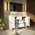 thumbnail image 4 of Lafarre 48 in W x 20 in D White Double Bath Vanity and Cultured Marble Top, 4 of 9