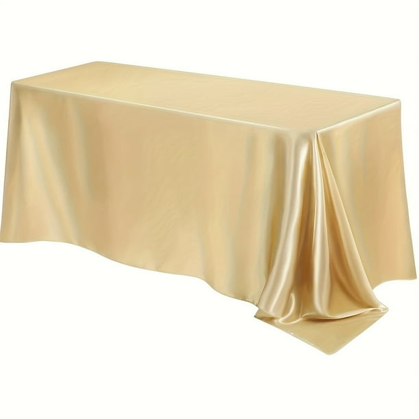 Decoraciones de Mesa para Fiesta Mantel de Satén sin Costuras Mantel Suave de Seda Rectangular Tela Lisa Decoración de Mesa de Comedor Adecuado para Restaurante Decoración de Eventos de Banquete de Bo