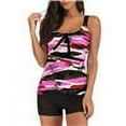 thumbnail image 2 of Maillot de Bain pour Femmes, Bretelles Larges, Imprimé, Rouge, TTG, 2 of 5