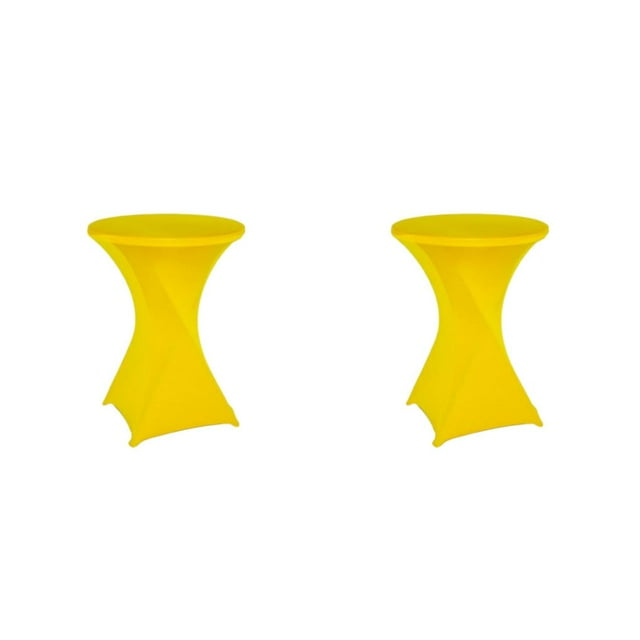 Maytalsory Easy Wash Stretch High Table Cover Environmentally Friendly And Versatile yellow 2Set