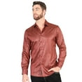 thumbnail image 2 of El General Burgundy Casual Long-Sleeve Shirt 44552, 2 of 6
