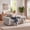 Dark Grey, variant on Kelyda 72" Boneless Convertible Loveseat Sofa Bed, Pull Out Futon Couch with Storage & Cupholder, Black