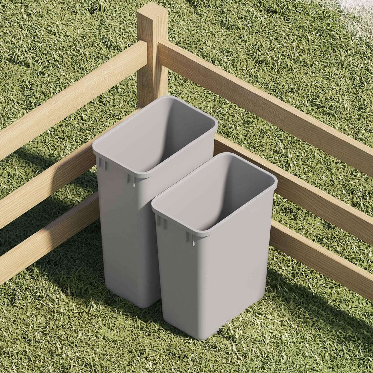 FeGe Dowell 50Qt Wastebasket Trash Can Garbage Container, for Home/Kitchen/Office, Grey - (Can Only) 1PC