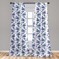 thumbnail image 5 of Ambesonne Flower Curtains, Cornflower Shabby Art, Pair of 28"x63", Violet Blue Forest Green, 5 of 5