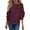 Wine, variant on Womens Long Batwing Sleeve Boat Neck Tunic Tops Fall Baggy Slouchy Pullover Sweaters Loose T Shirts Long Sleeves Shirt Women under Scrub Women Long Sleeve Shirts Tan Raglan Shirt Women