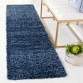 thumbnail image 2 of SAFAVIEH California Plush Solid Shag Runner Rug, Navy, 2'3" x 21', 2 of 11