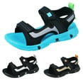 thumbnail image 4 of Otqutp Teen Boys Athletic Sports Sandals Adjustable Straps Hiking Beach Sandals for Boys Open-Toe Shoes with Rubber-Soled, 4 of 6
