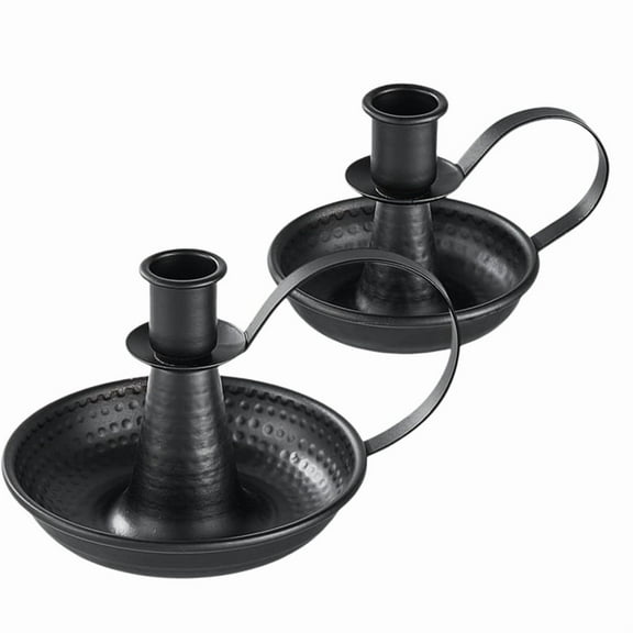 Pillar Candlestick Holders, with Handle, Taper Candle Holder for Candlesticks, for Fireplace Party 2pack