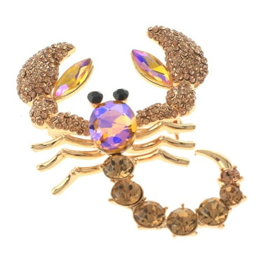 Large Crystal Scorpion Brooch