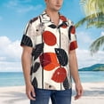 thumbnail image 2 of Lsque Modern Abstract Leaf Pattern pattern Hawaiian Shirt for Men, Unisex Summer Beach Casual Short Sleeve Button Down Shirts-3X-Large, 2 of 9