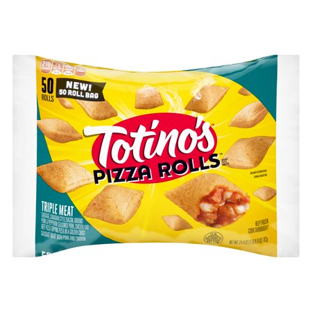 Totino&amp;#39;s Pizza Rolls Brand Triple Meat Pizza Snacks, 50 ct, 24.8 oz