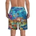 thumbnail image 3 of Bixox Men's Sea World printing Casual Classic Fit Short Summer Beach Shorts, 3 of 6