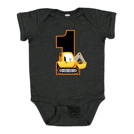 

Inktastic First Birthday Construction Truck 1 Year Old Boys Baby Bodysuit