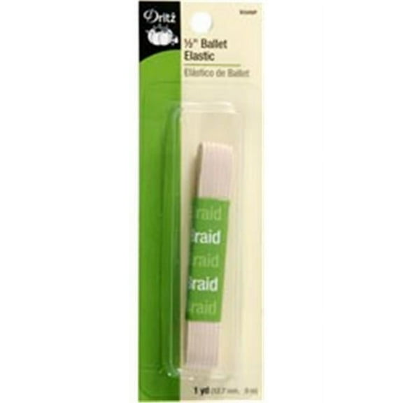 Dritz Braided Ballet Elastic 1/2"X1yd-Pink