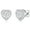 White, variant on 925 Sterling Silver Heart Shape Halo Cubic Zirconia Earring for Women (2.32 Cttw. 5MM Center Stone)