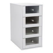 IMPRESSIONS SlayStation 4 Drawer Vanity Storage Unit with Soft Close Drawers Tables - Impressions Vanity Drawers for Bed Room and Dressing Room