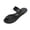 Shoes # Black, variant on Flat Sandals for Women Open Toe Ring Design Asymmetrical Criss Cross Faux Leather Straps Slip On Casual Summer Beach Vacation Everyday Walking Footwear
