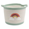 thumbnail image 1 of Panier de rangement en corde de coton avec image en forme d'arc-en-ciel, 1 of 8