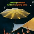 thumbnail image 3 of yeacher Color-Changing LED Umbrella Light with Remote Control, 104 Warm White/Colorful Lights, 1.2M Waterproof Battery/Solar/USB Powered for Outdoor Decor, 3 of 7