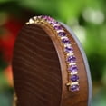thumbnail image 2 of Bluebelljewels 14K Yellow Gold Finish Oval Cut Purple Cubic Zirconia Exclusive Tennis Bracelet, 2 of 3