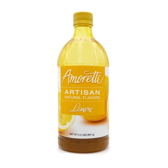 Amoretti - Natural Lemon Artisan Flavor Paste 2.2 lbs - Perfect For Pastry, Savory, Brewing, and more, Preservative Free, Gluten Free, Kosher Pareve, No Artificial Sweeteners, Highly Concentrated